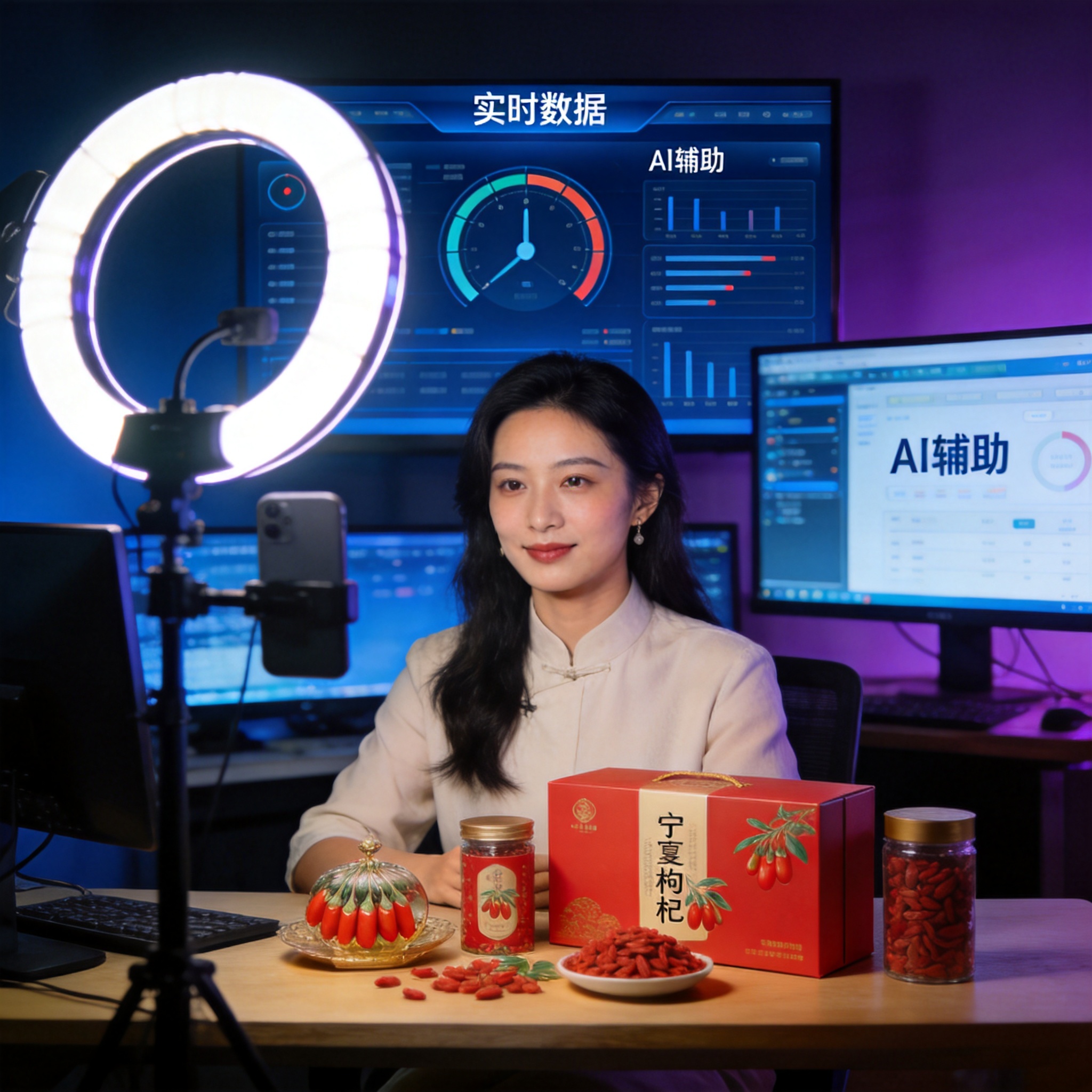 农产品直播带货 AI 矩阵